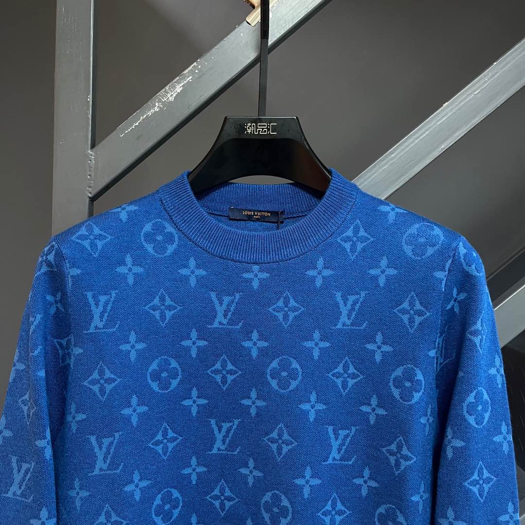 250902 New high-quality jacquard knitted round-neck sweater