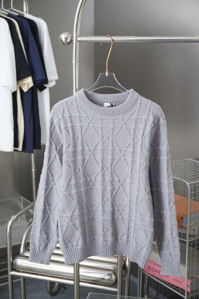 250902 New high-quality wool wicker knitted sweater