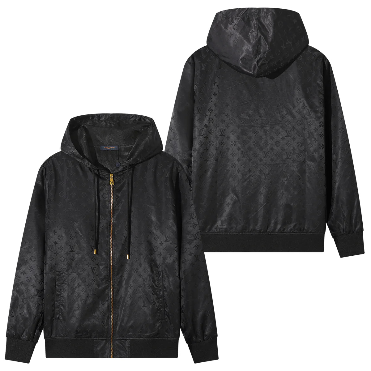250923 new high-quality letter jacquard full-printed hooded jacket