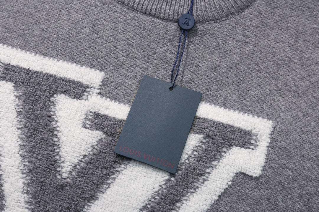 250908 New high-quality towel embroidered jacquard long-sleeved sweater