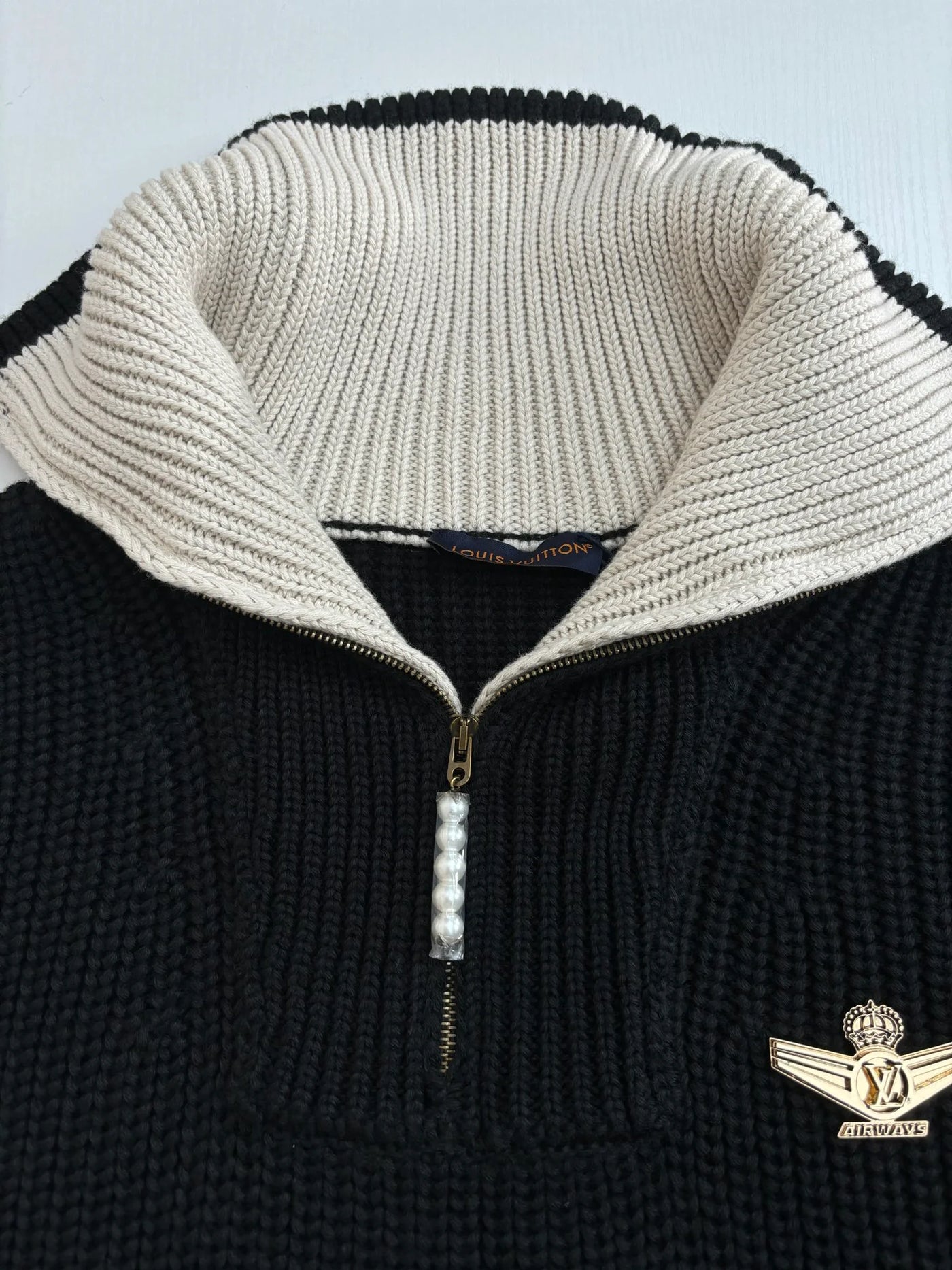 250819 New high-quality wool pilot half-zipper sweater