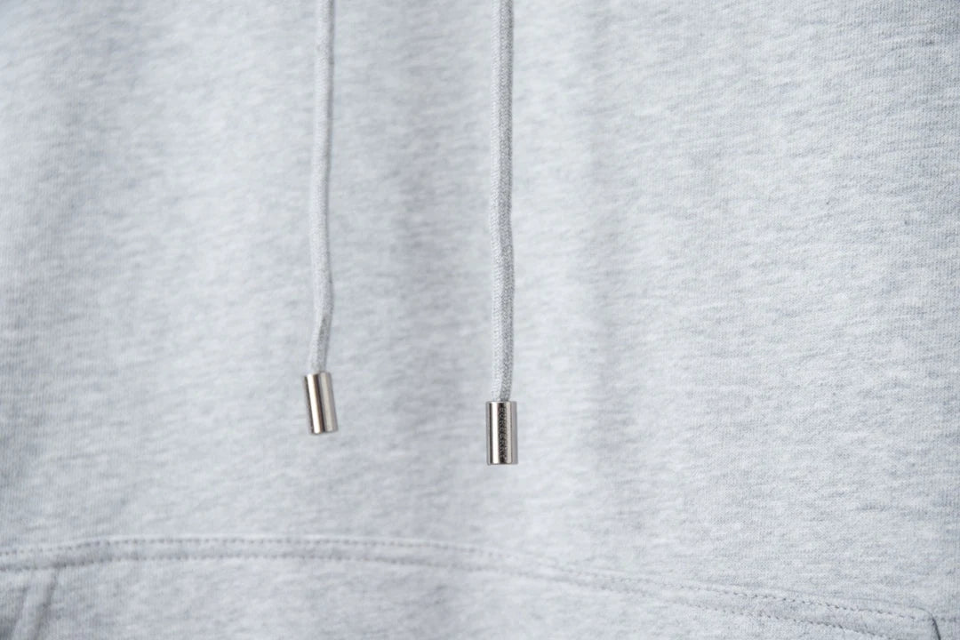 250923 New high-quality checkered ribbon embroidered hooded sweatshirt
