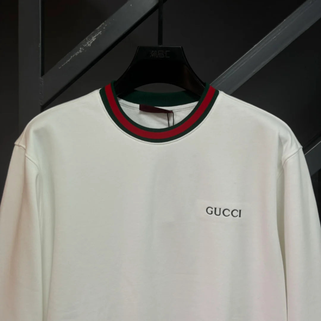 250819 A new high-quality color-blocking classic embroidered sweatshirt