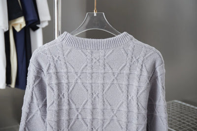 250902 New high-quality wool wicker knitted sweater