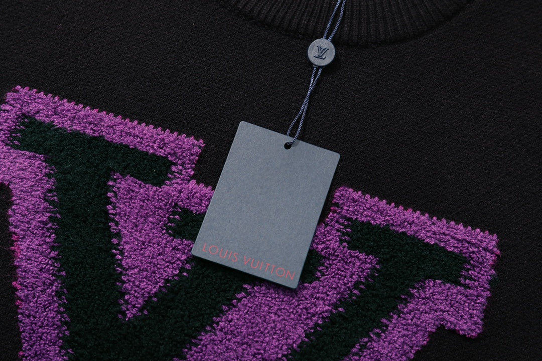 250908 New high-quality towel embroidered jacquard long-sleeved sweater