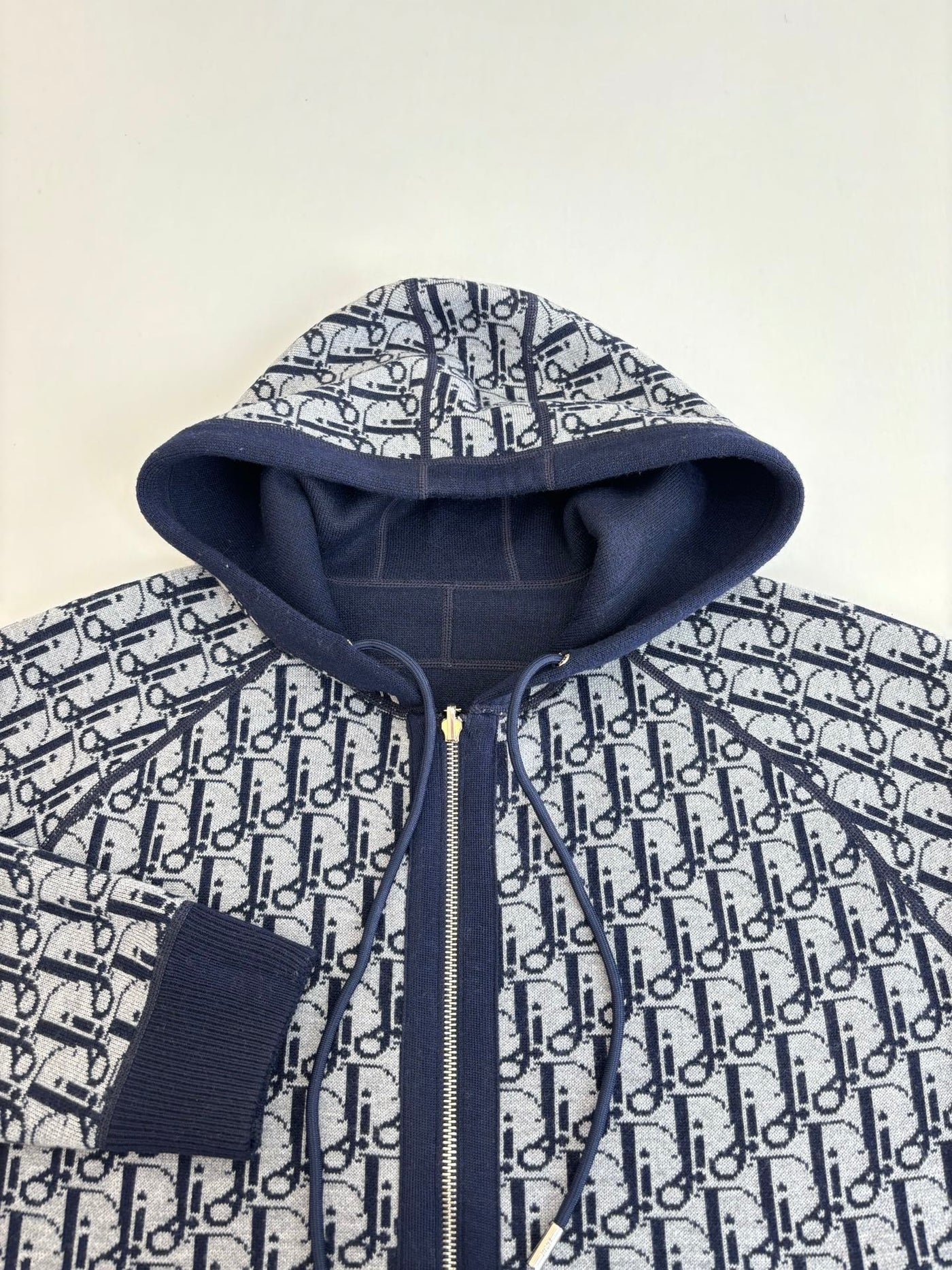 250902 A new high-quality double-sided jacquard cashmere knitted hooded sweatshirt
