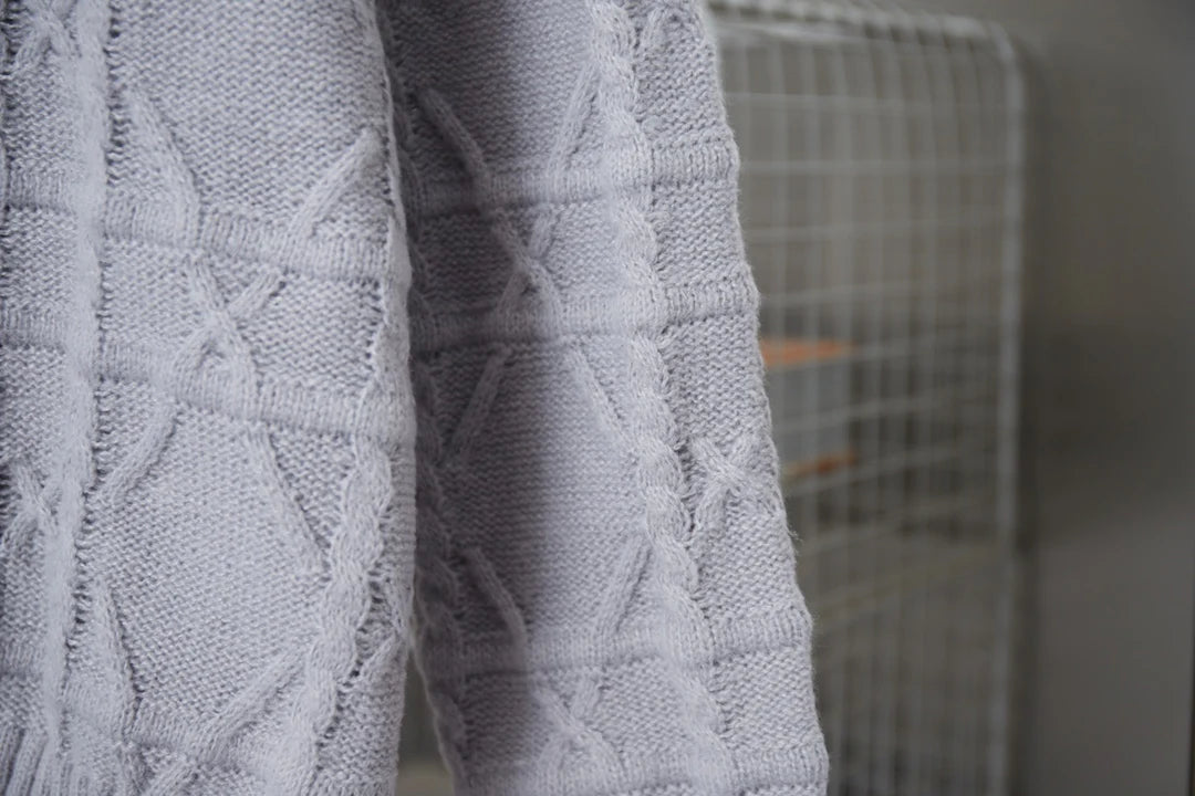 250902 New high-quality wool wicker knitted sweater
