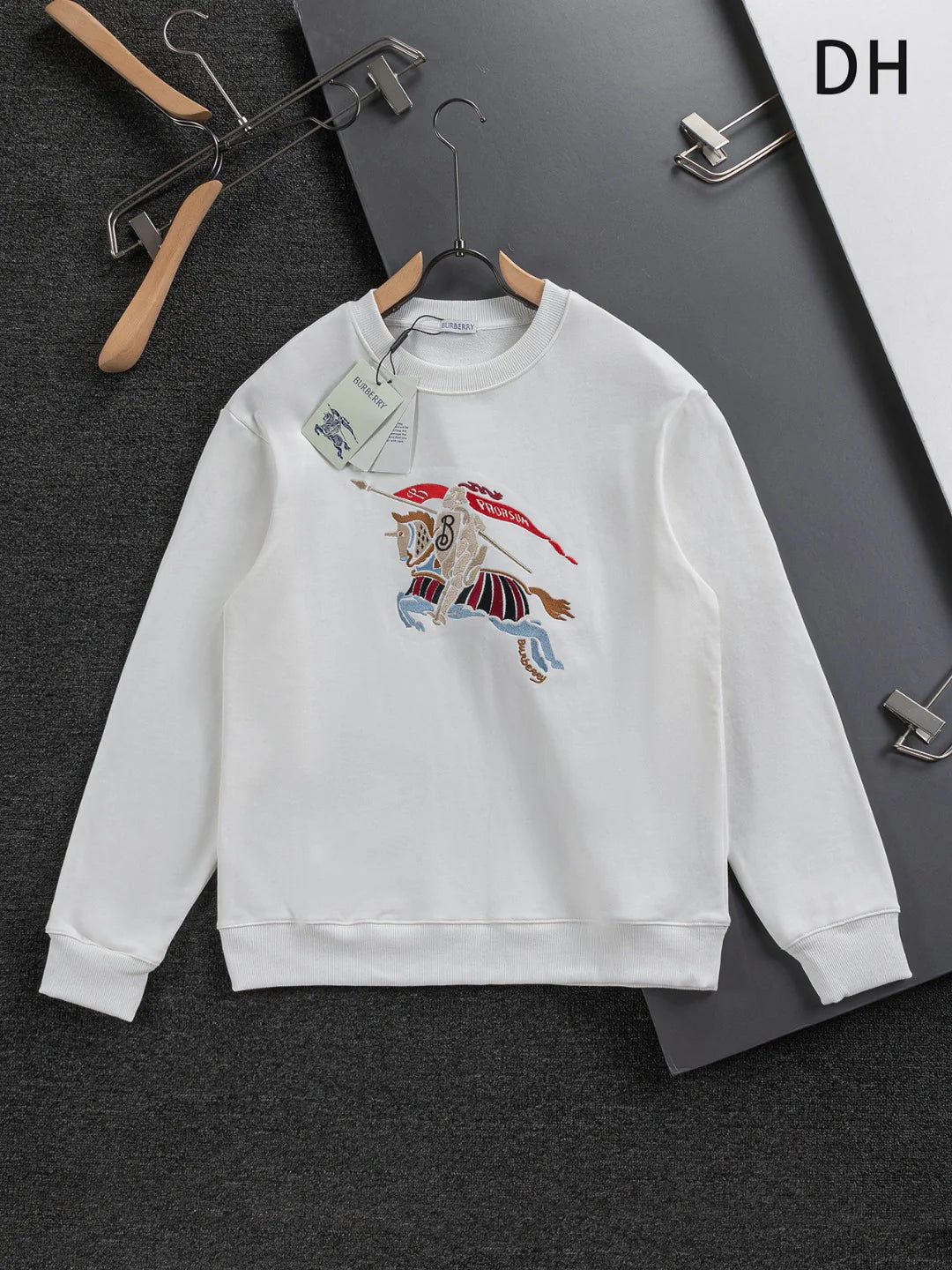 250908 New high-quality multi-color patchwork LOGO round-neck sweatshirt