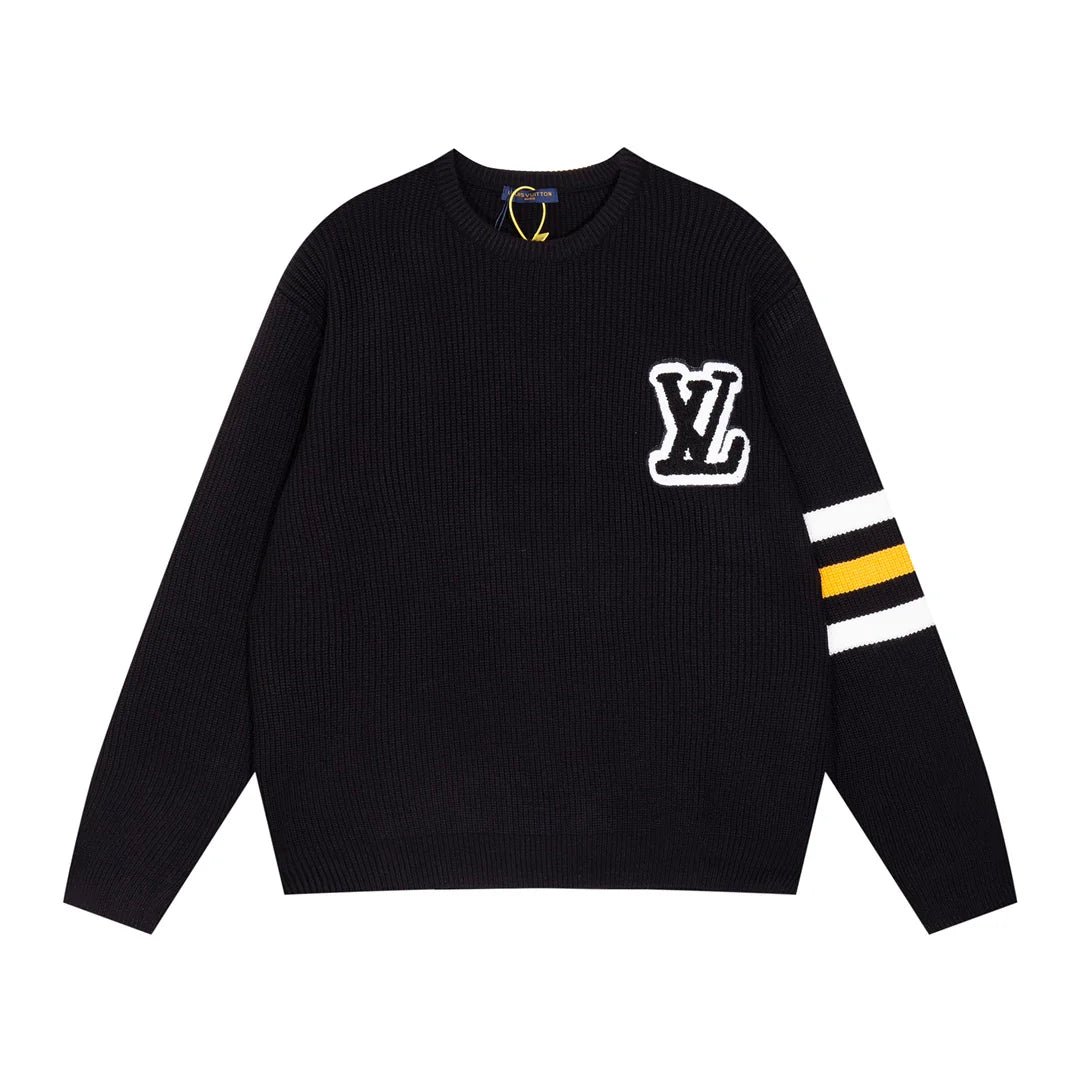 250923 New high-quality patchwork jacquard pullover sweater