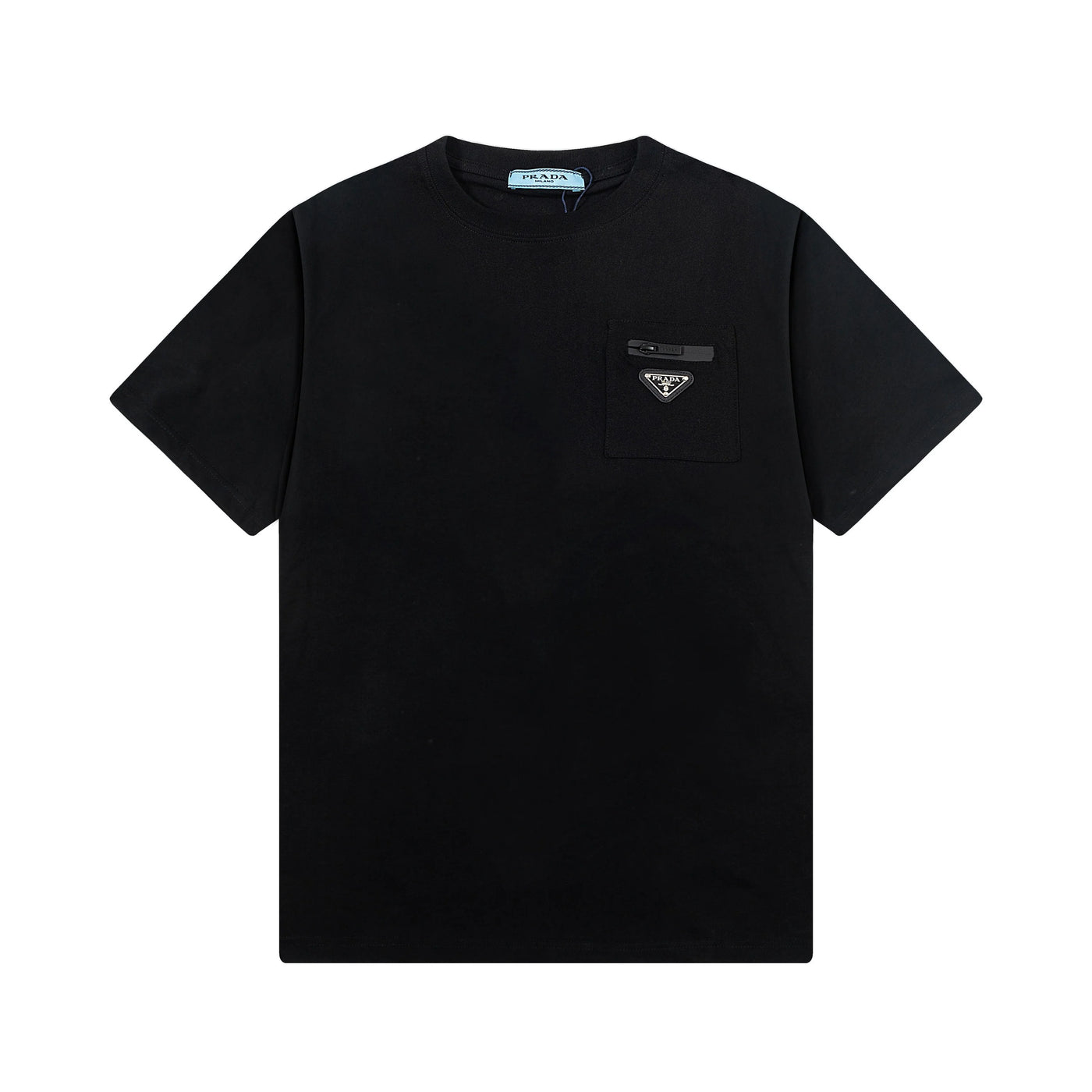 250408 New high-quality metal triangular label casual T-shirt