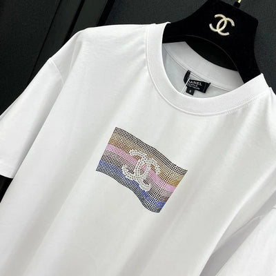 0528 Rainbow hot diamond short sleeves