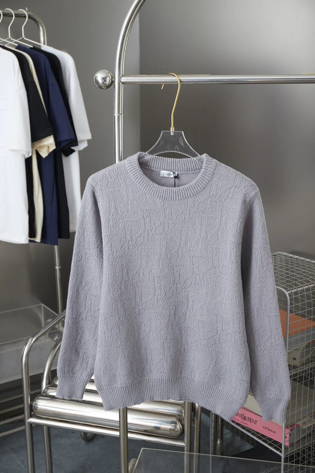 250902 New high-quality, simple jacquard knitted sweater