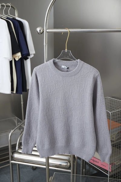 250902 New high-quality, simple jacquard knitted sweater