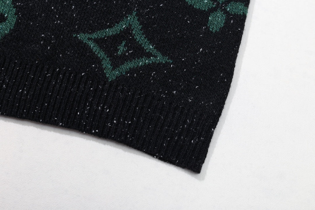 250908 New high-quality jacquard full-print knitted sweater