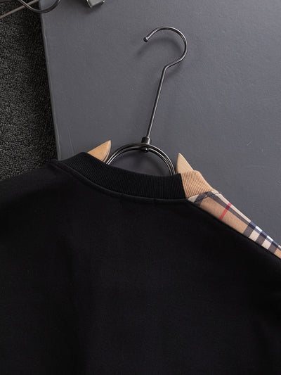 250908 New high-quality patchwork checkered sweatshirt