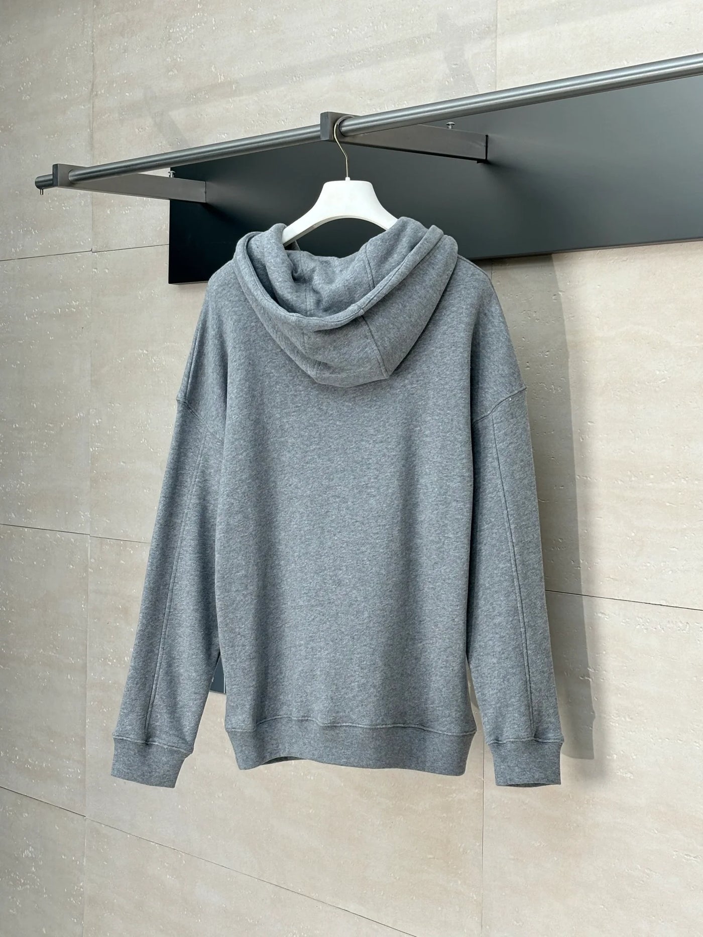 250819 New high-quality leather embroidered hooded sweatshirt