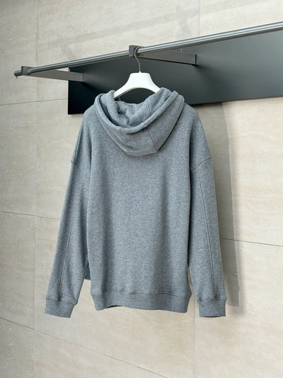 250819 New high-quality leather embroidered hooded sweatshirt