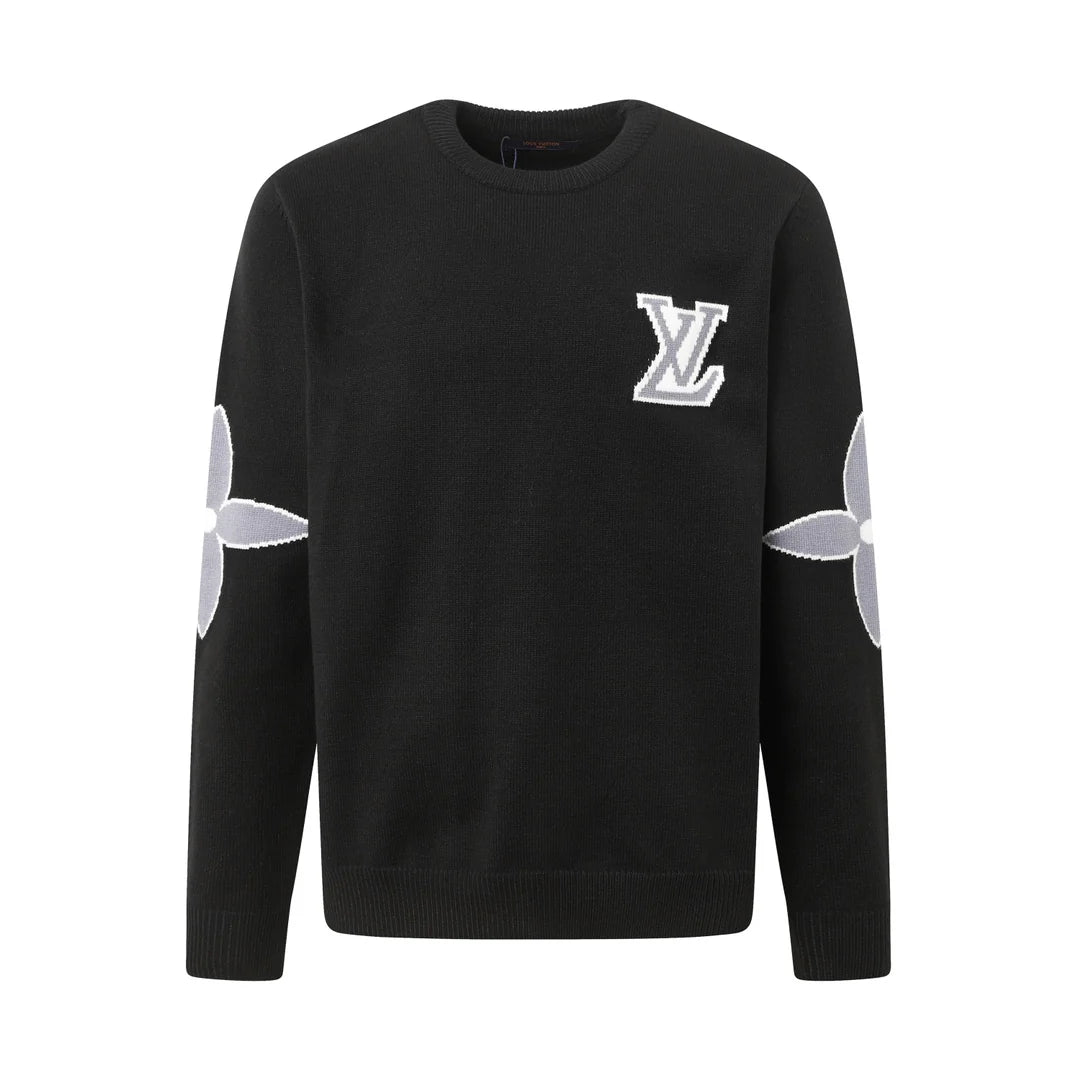 250923 New high-quality patchwork jacquard pullover sweater