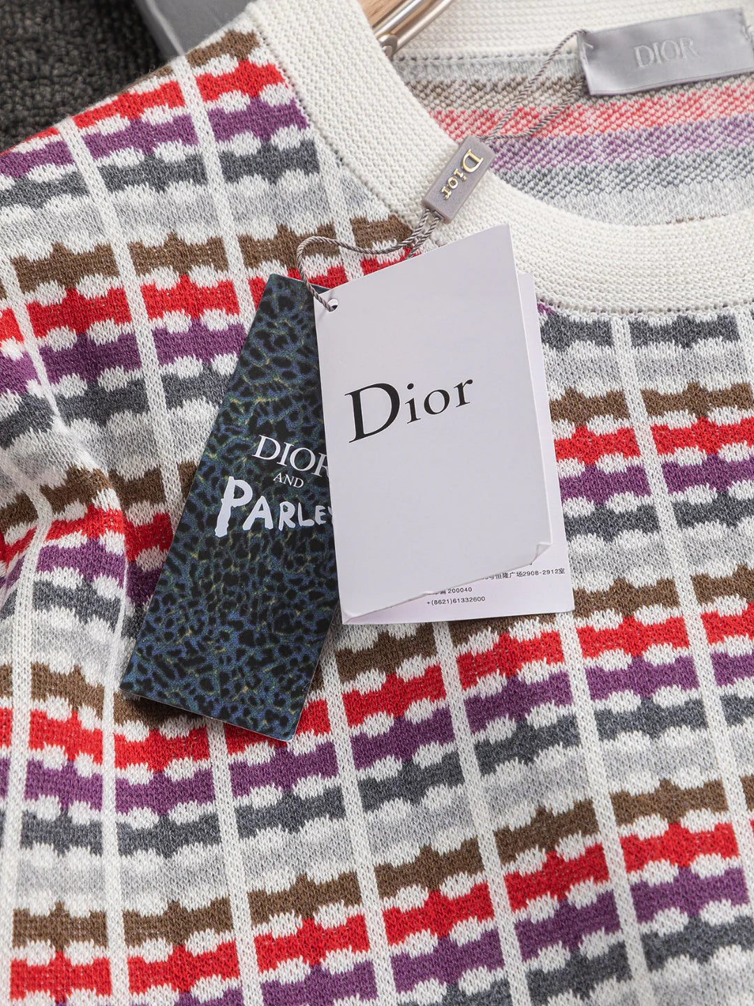 250908 New high-quality jacquard full-printed letter round-neck knit
