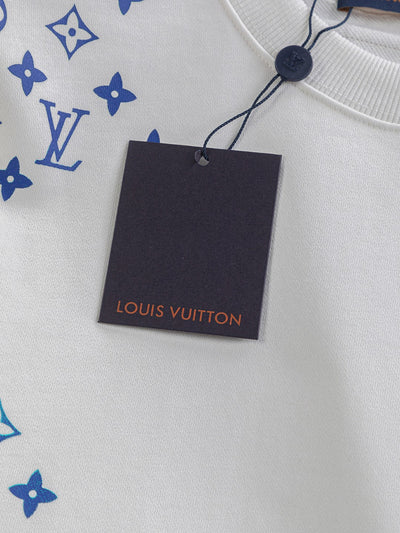250908 New high-quality heavy industry letter embroidery patchwork round-neck sweatshirt