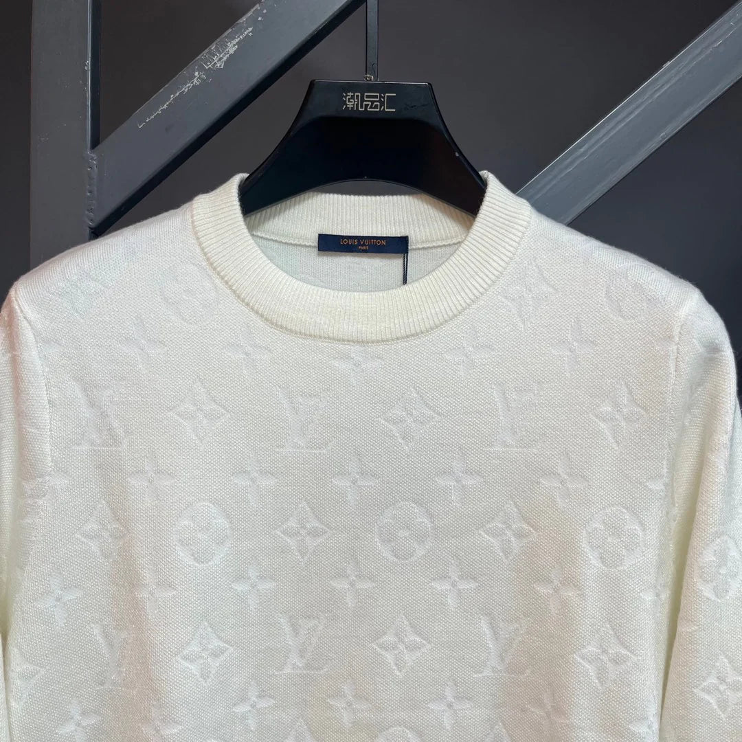 250902 New high-quality jacquard knitted round-neck sweater