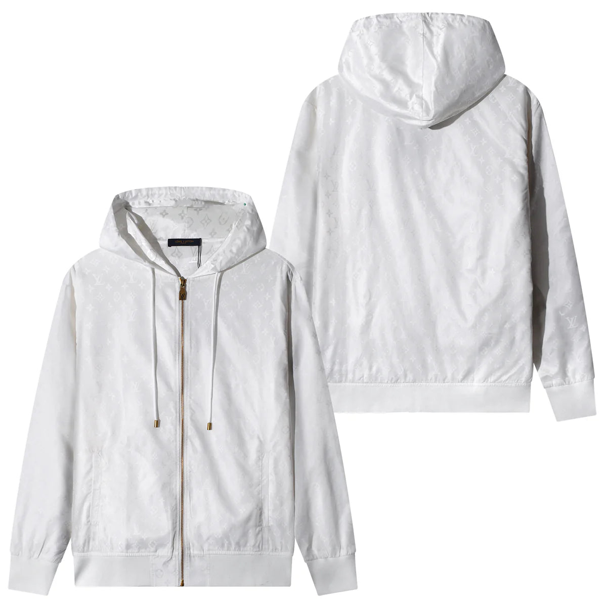 250923 new high-quality letter jacquard full-printed hooded jacket