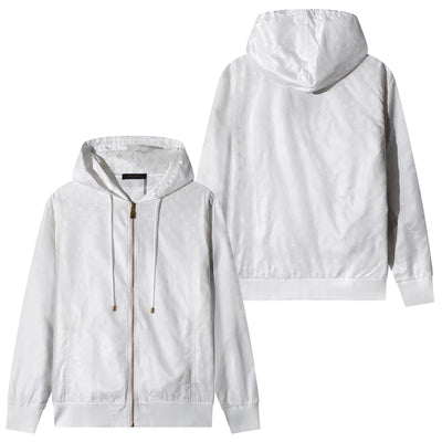 250923 new high-quality letter jacquard full-printed hooded jacket