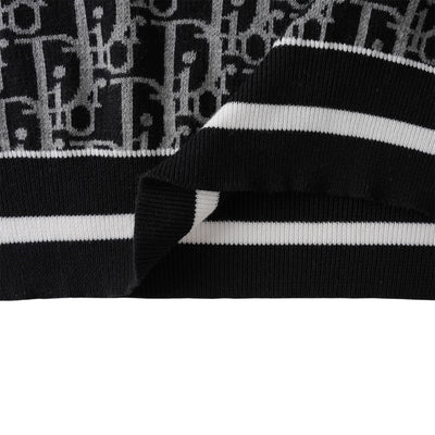 250617 New high-quality jacquard round-neck casual sweater T-shirt