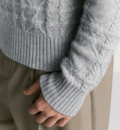 250902 New high-quality wool wicker knitted sweater