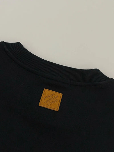 250923 New high-quality fisherman embroidery round-neck sweatshirt