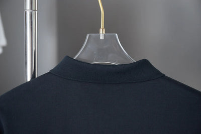 250902 New high-quality, simple embroidered lapel sweatshirt