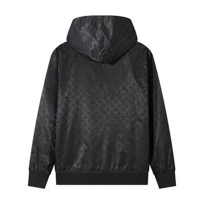 250923 new high-quality letter jacquard full-printed hooded jacket