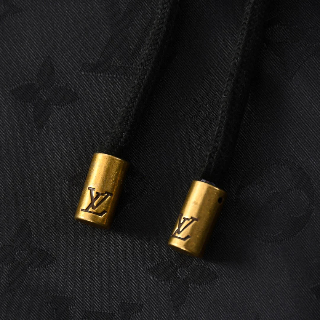 250923 new high-quality letter jacquard full-printed hooded jacket