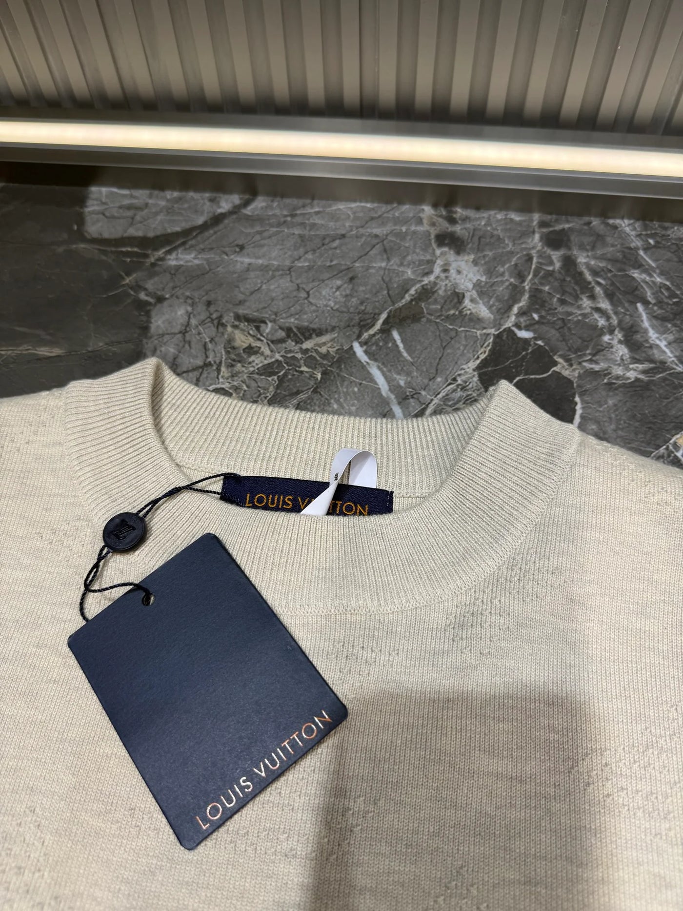 250825 New high-quality jacquard round-neck knitted sweater