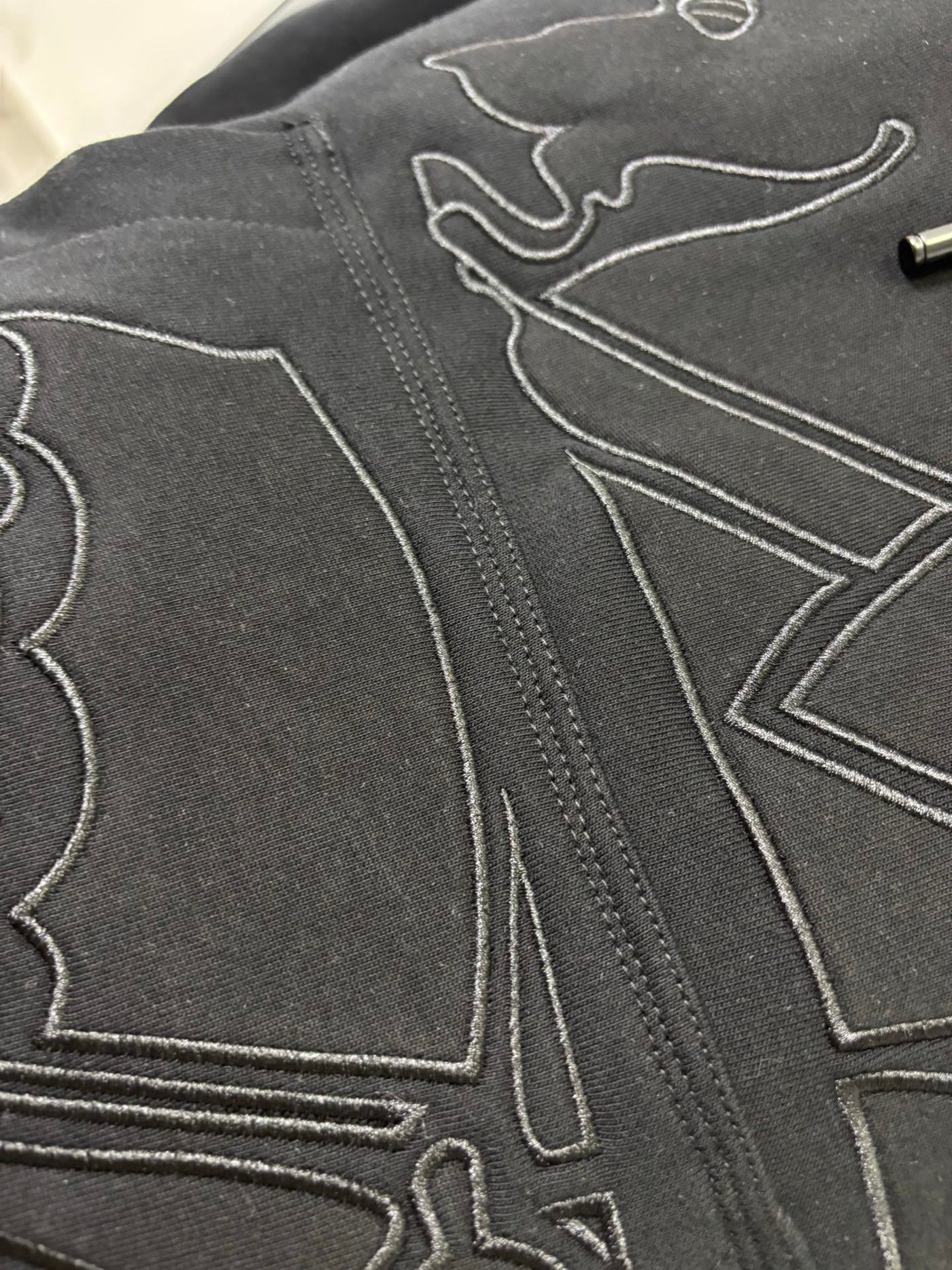 250902 New high-quality Warhorse double-layer embossed embroidery hooded sweatshirt