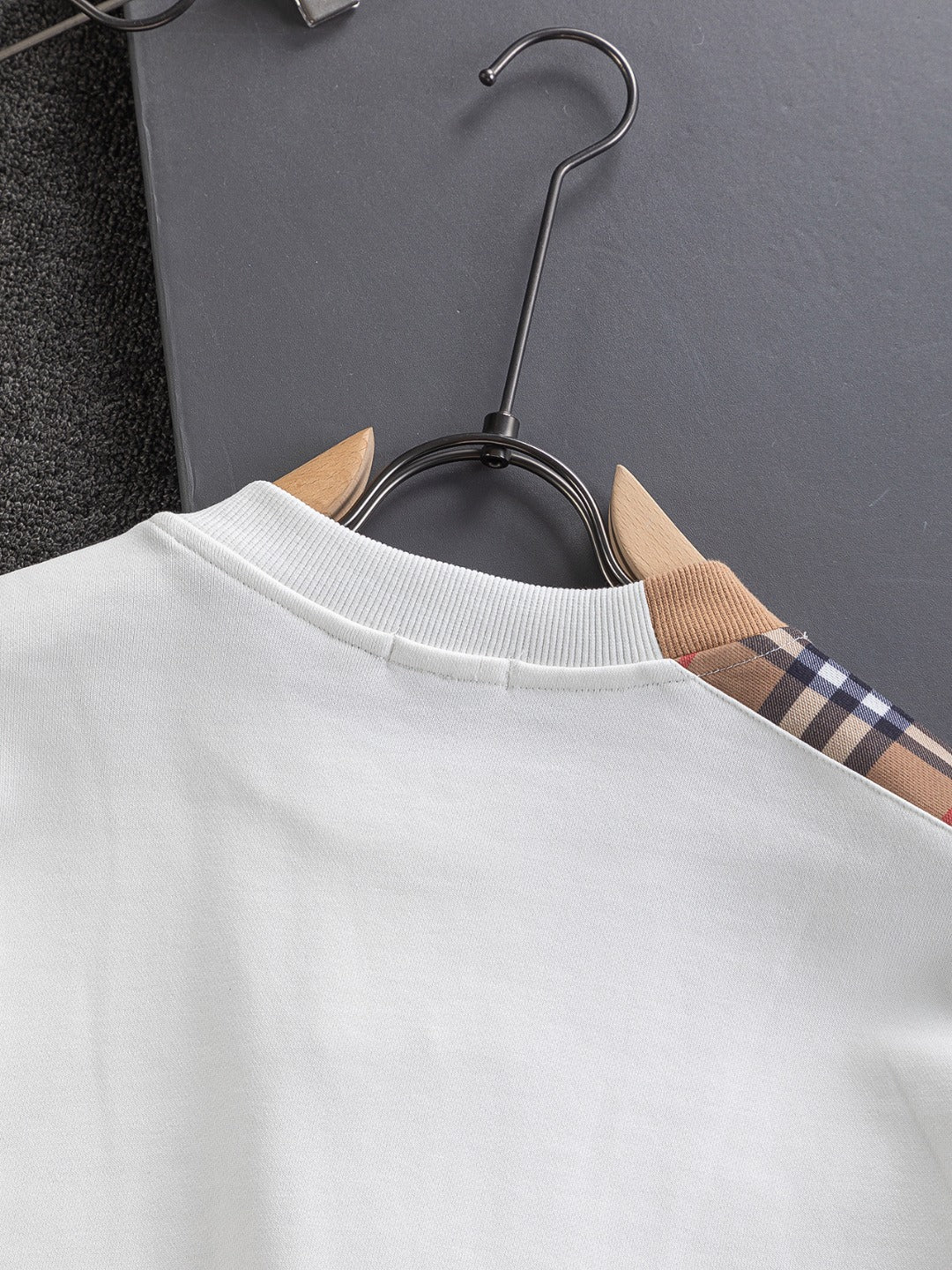 250908 New high-quality patchwork checkered sweatshirt