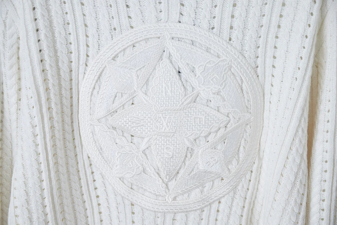 250902 New high-quality knitted logo sweater