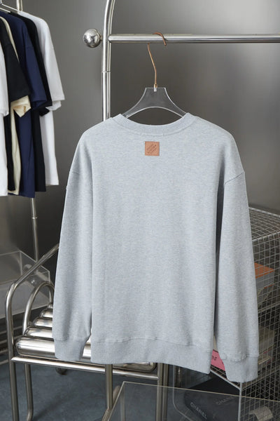250902 New high-quality fishing embroidered round-neck sweatshirt