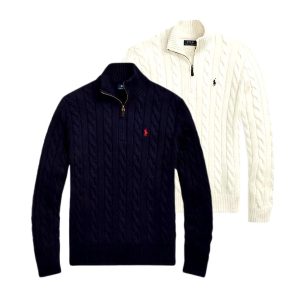 2er Set Sweater RL – Klassischer Half-Zip Strickstil (SCHLUSSVERKAUF)