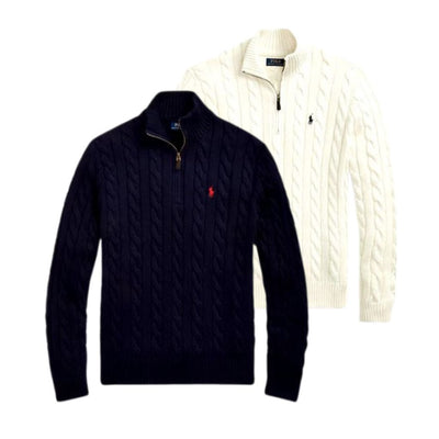 2er Set Sweater RL – Klassischer Half-Zip Strickstil (SCHLUSSVERKAUF)