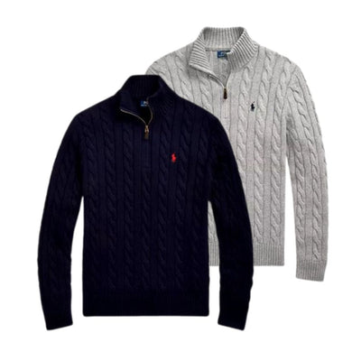 2er Set Sweater RL – Klassischer Half-Zip Strickstil (SCHLUSSVERKAUF)